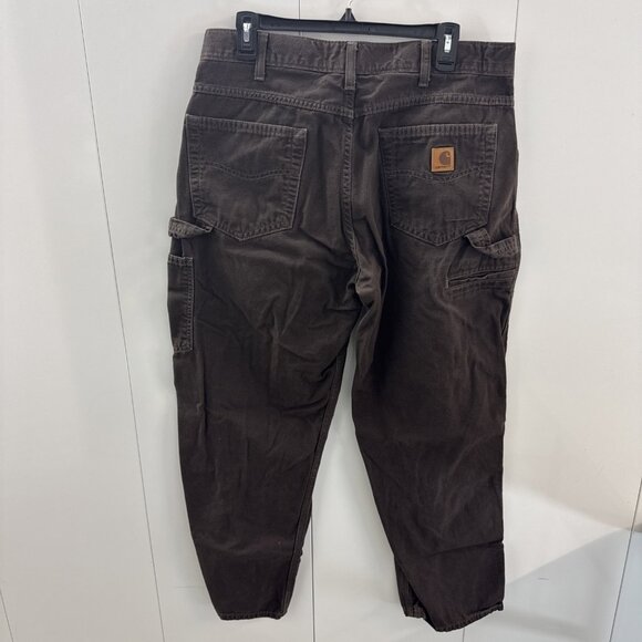 Brown Carhartt Men’s Rugged Flex Canvas Original Fit Work Pants 36/30 B159-DKB - Picture 1 of 11
